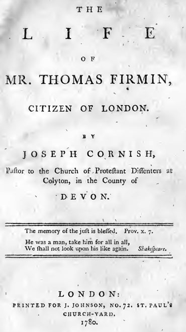 The Life of Thomas Firmin